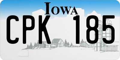 IA license plate CPK185