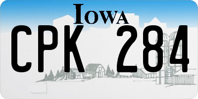 IA license plate CPK284