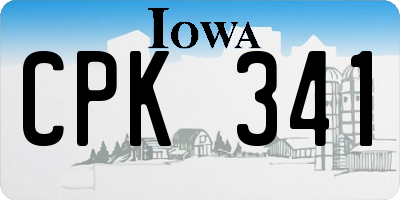 IA license plate CPK341