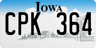 IA license plate CPK364