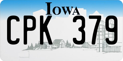IA license plate CPK379