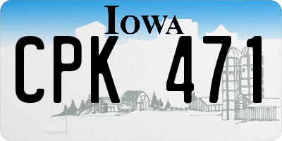 IA license plate CPK471