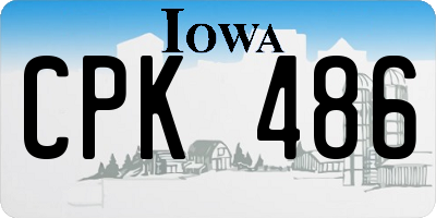 IA license plate CPK486