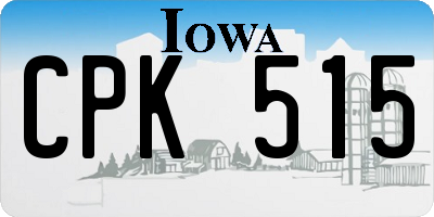 IA license plate CPK515
