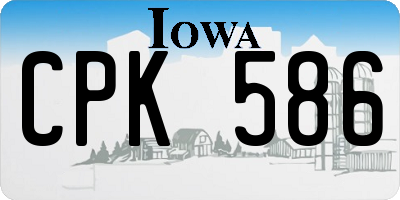 IA license plate CPK586