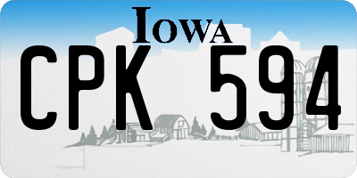 IA license plate CPK594