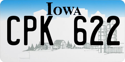 IA license plate CPK622