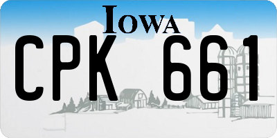 IA license plate CPK661