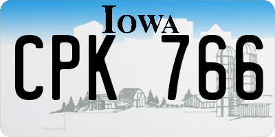 IA license plate CPK766