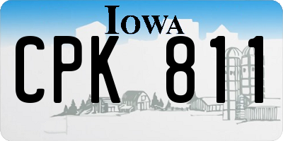 IA license plate CPK811