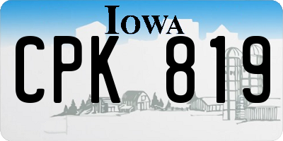 IA license plate CPK819