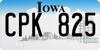 IA license plate CPK825