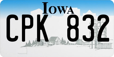 IA license plate CPK832