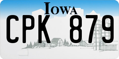 IA license plate CPK879