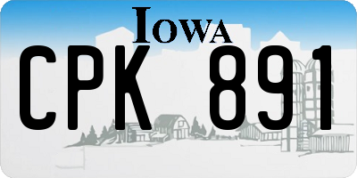 IA license plate CPK891
