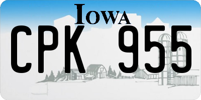 IA license plate CPK955