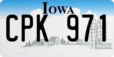 IA license plate CPK971