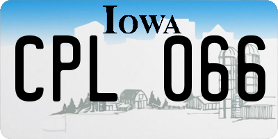 IA license plate CPL066