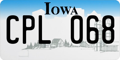 IA license plate CPL068