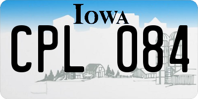 IA license plate CPL084