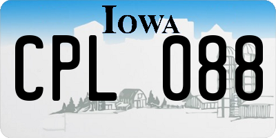 IA license plate CPL088