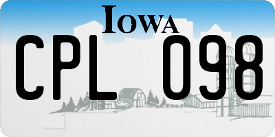 IA license plate CPL098