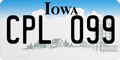 IA license plate CPL099