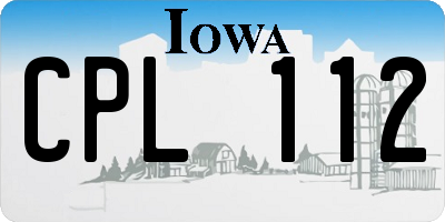 IA license plate CPL112