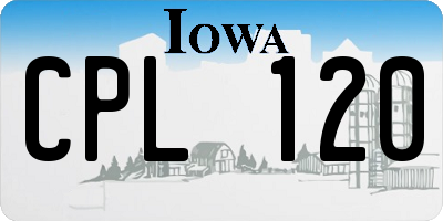 IA license plate CPL120