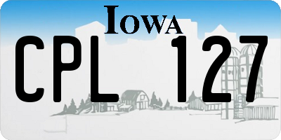 IA license plate CPL127