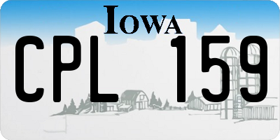 IA license plate CPL159