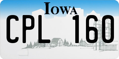 IA license plate CPL160