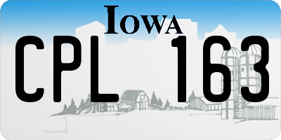 IA license plate CPL163