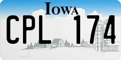 IA license plate CPL174