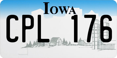 IA license plate CPL176