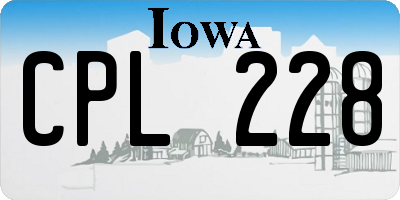 IA license plate CPL228