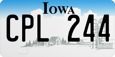 IA license plate CPL244