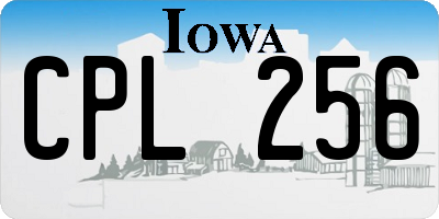 IA license plate CPL256