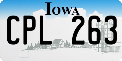 IA license plate CPL263