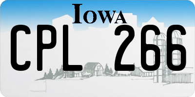 IA license plate CPL266
