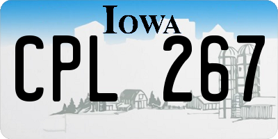 IA license plate CPL267