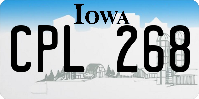 IA license plate CPL268