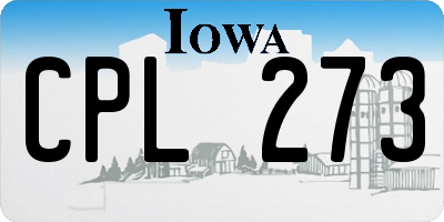 IA license plate CPL273