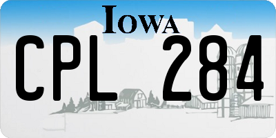 IA license plate CPL284