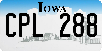 IA license plate CPL288