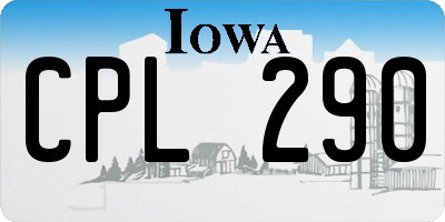 IA license plate CPL290