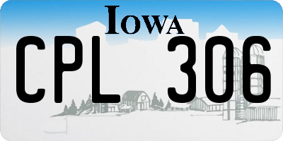 IA license plate CPL306