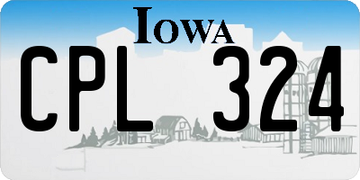 IA license plate CPL324