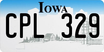IA license plate CPL329