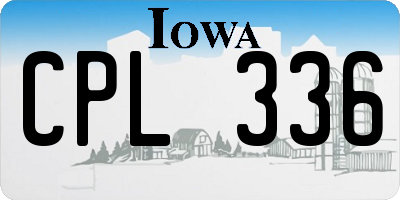 IA license plate CPL336